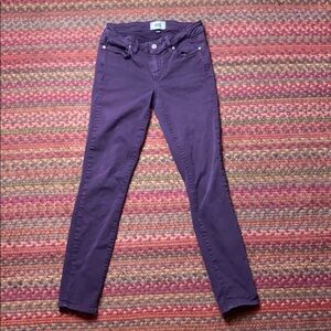 PAIGE VERDUGO DARK PURPLE SKINNY JEANS